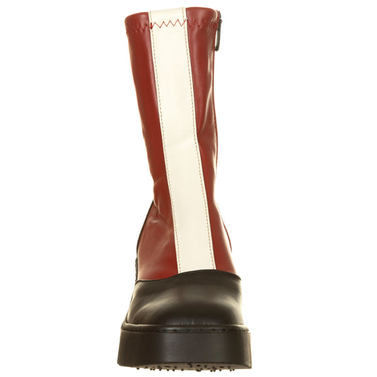 ART Stivaletti Berna Nappa Rosso e Nero-ART®-VIALESCARPE