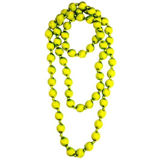 OOM - Collana Doan Mega Nodi Seta Verde Acido-LOOM-VIALESCARPE