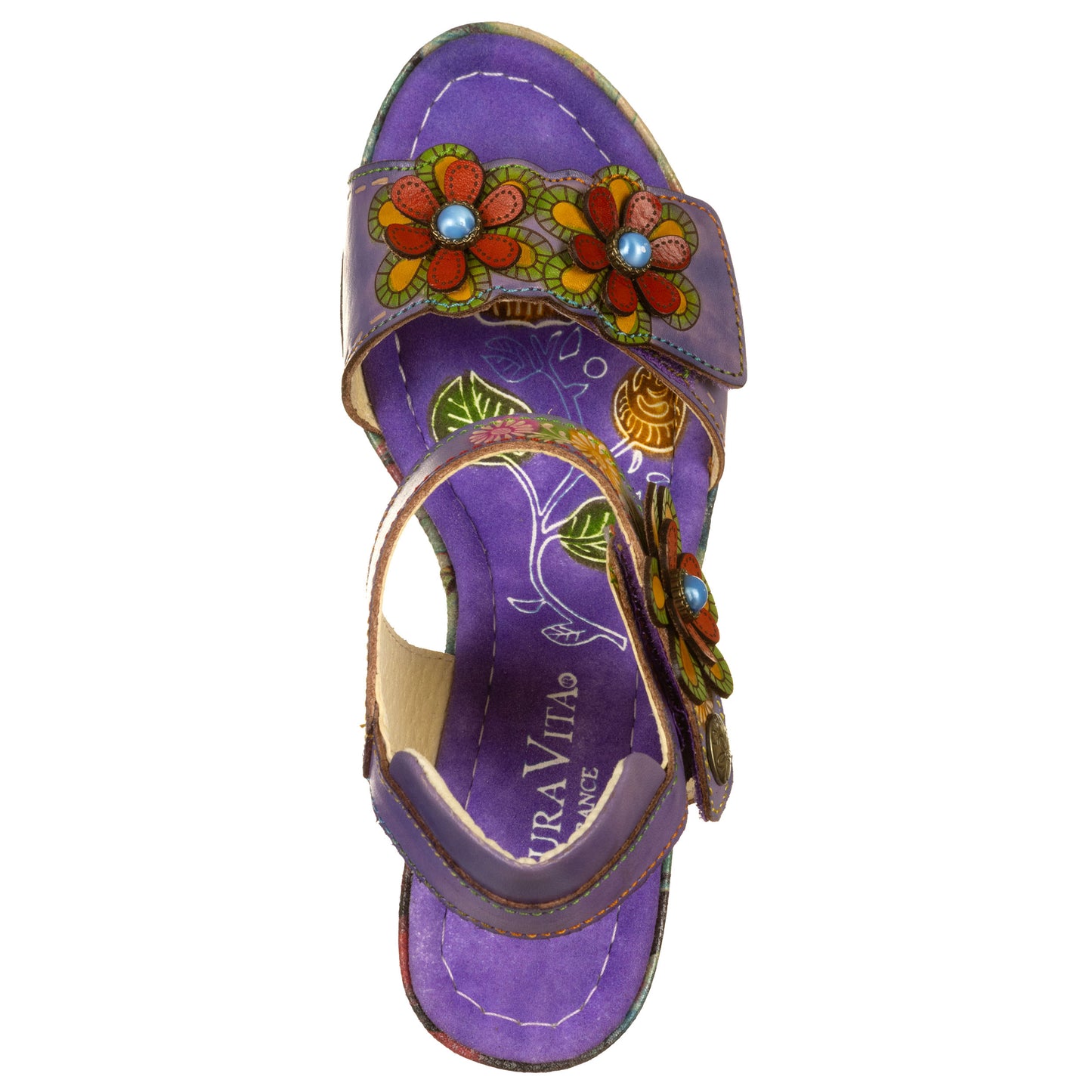 LAURA VITA - Sandali NELLAO tacco colorato, cinturini a strappo