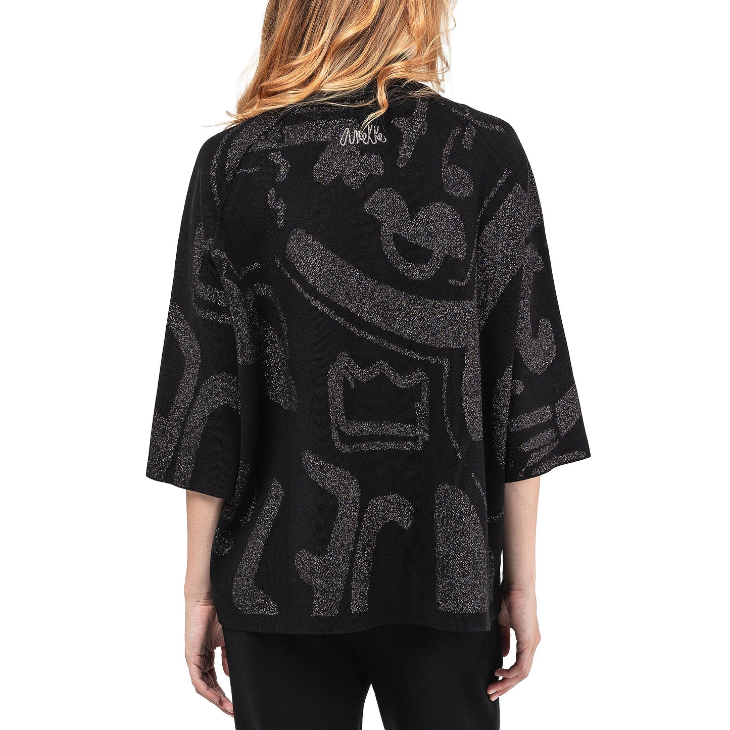 ANEKKE - Cardigan nero e argento-ANEKKE-VIALESCARPE