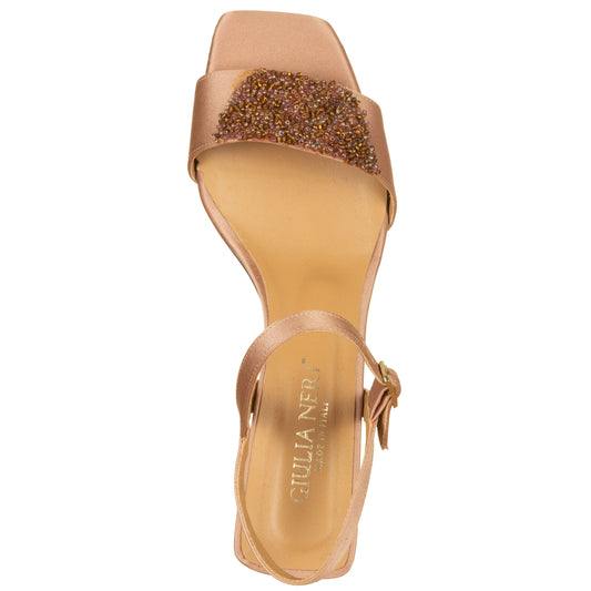 Sandali raso con perline