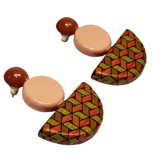 SURKANA Orecchini geometrici fantasia