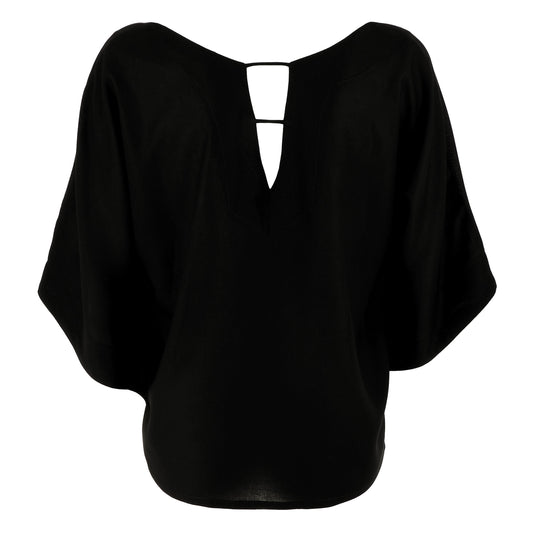 KARAKORUM Blusa con Maniche Tre Quarti ROCIO Nero-KARAKORUM-VIALESCARPE