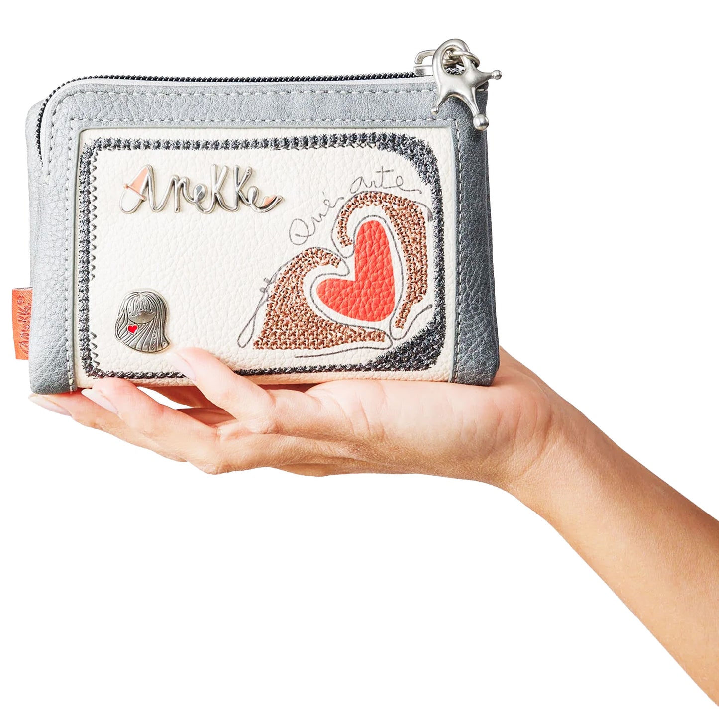 ANEKKE Portafoglio RFID flessibile medio Alma