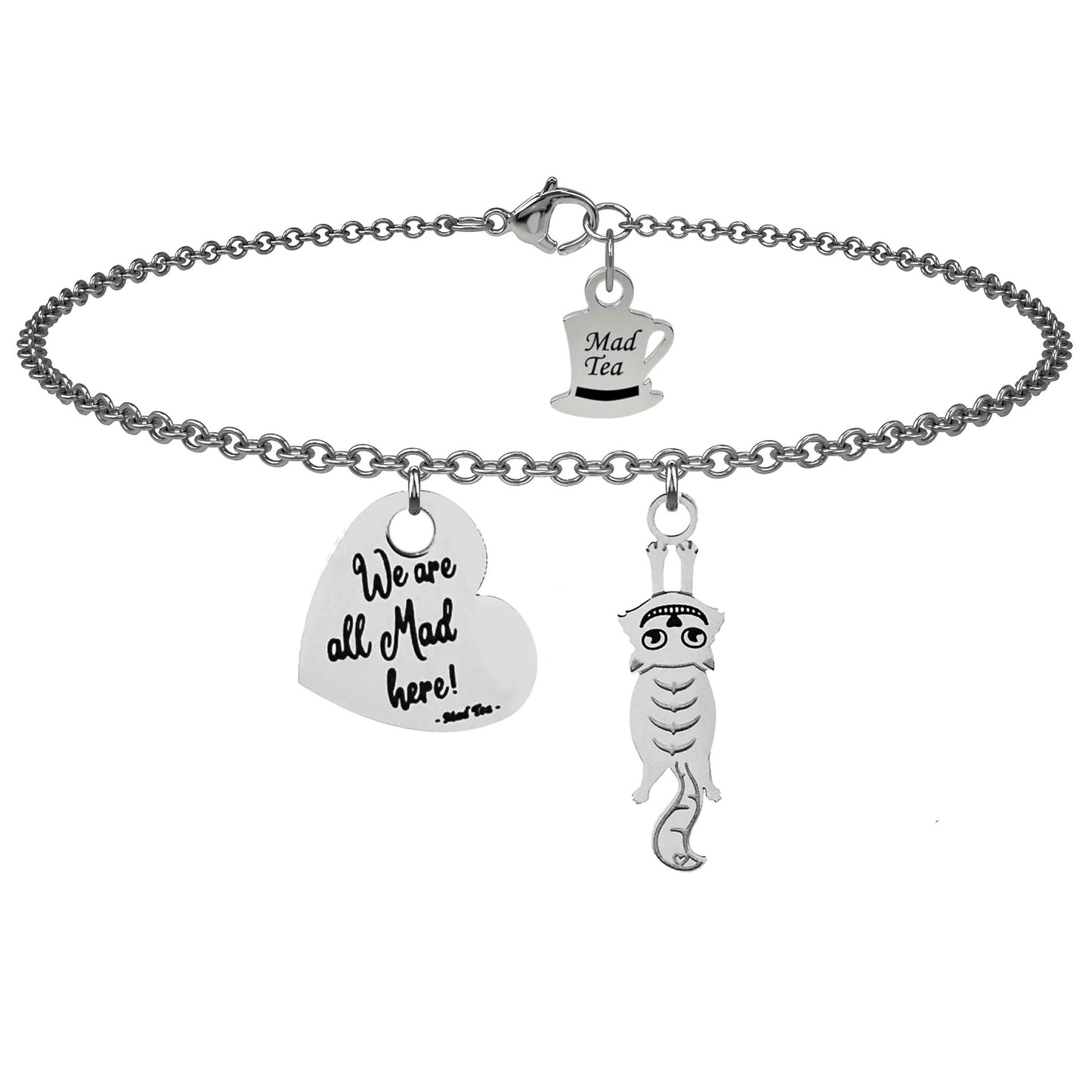 MAD TEA - Bracciale Gatto di Alice “We are all mad here!”