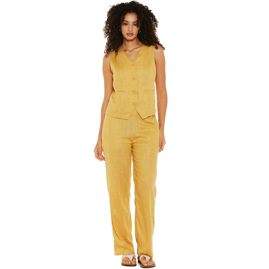 BABA DESIGN - Pantaloni sigaretta Linen Luxe-Baba design-VIALESCARPE