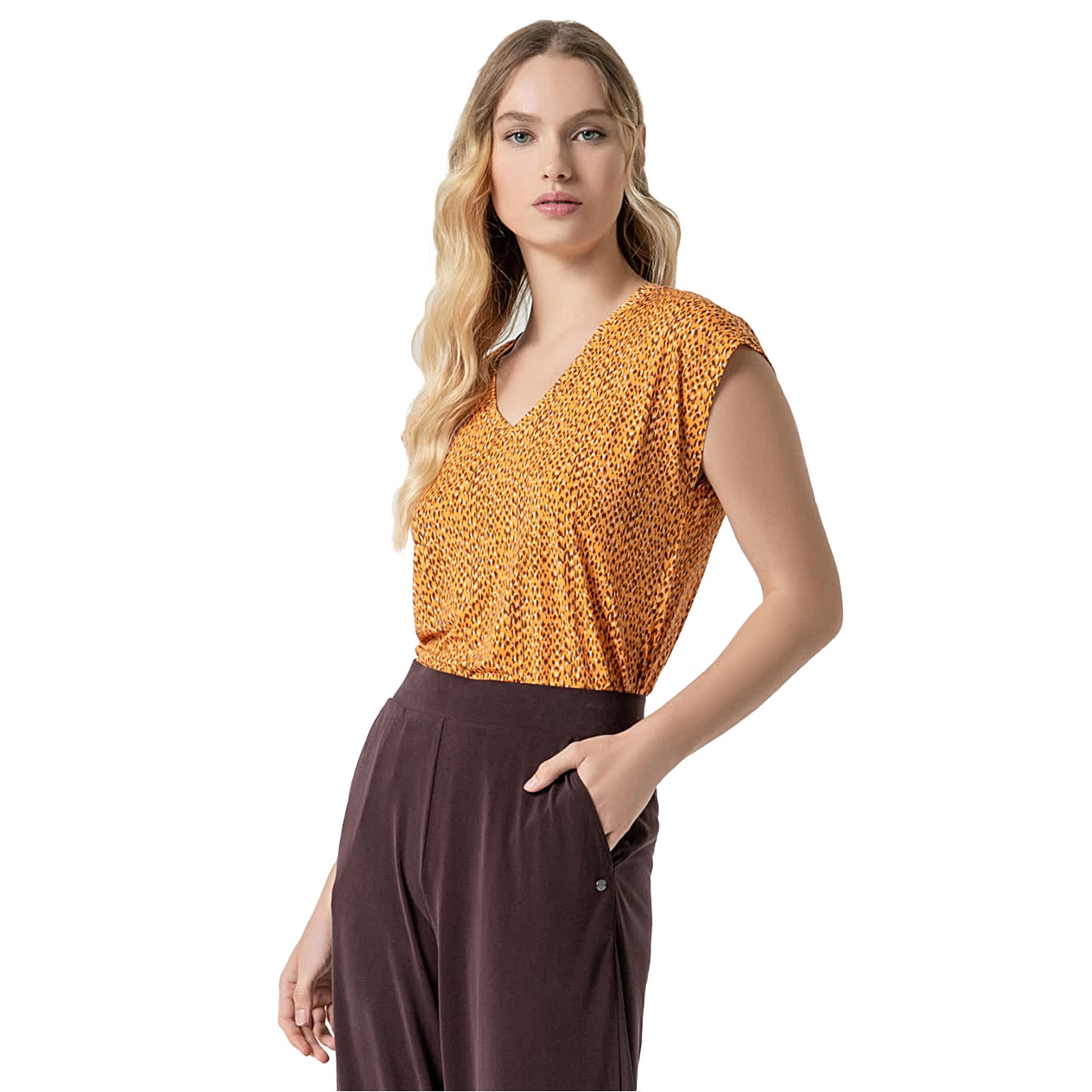 SURKANA - Pantaloni lunghi wide leg elasticizzati