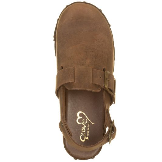 Sabot nabuk con cinturino-GLOVE-VIALESCARPE