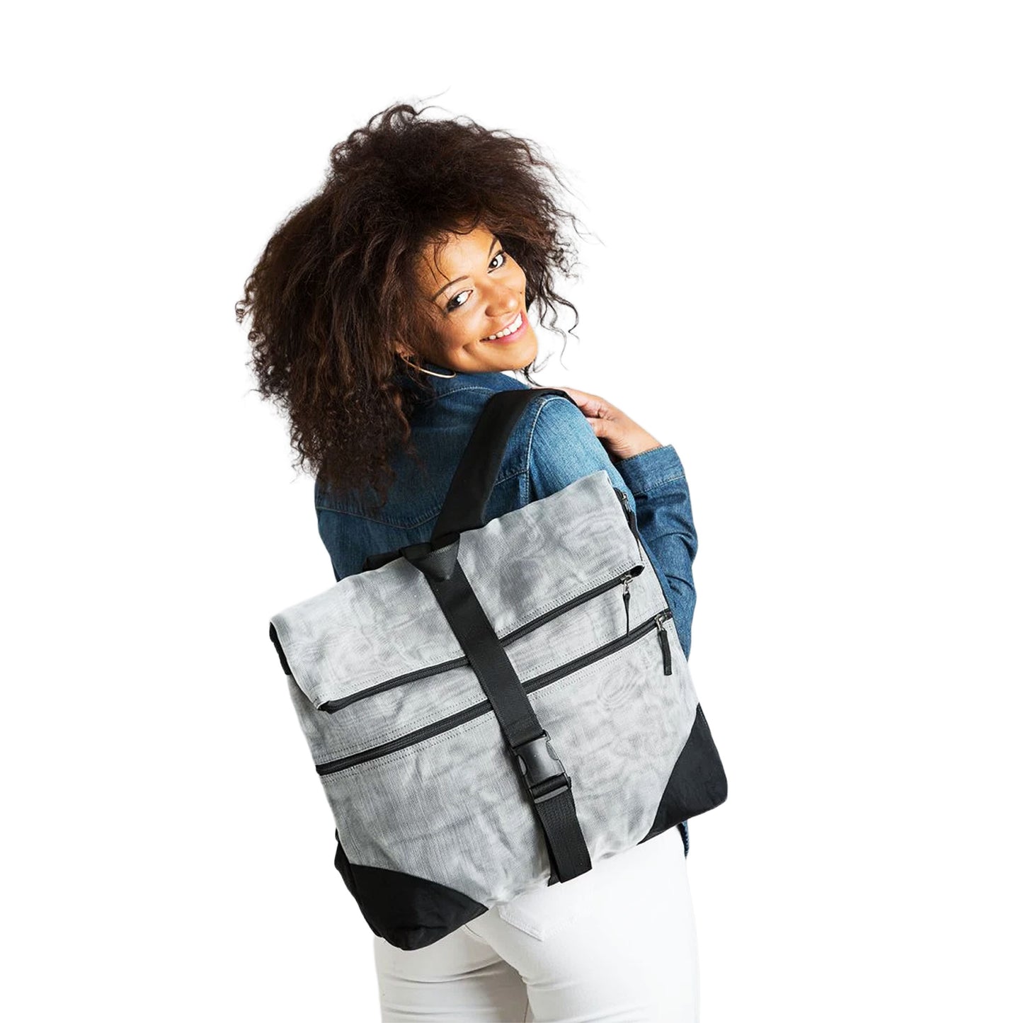 Zaino rete unisex con gomma, blu