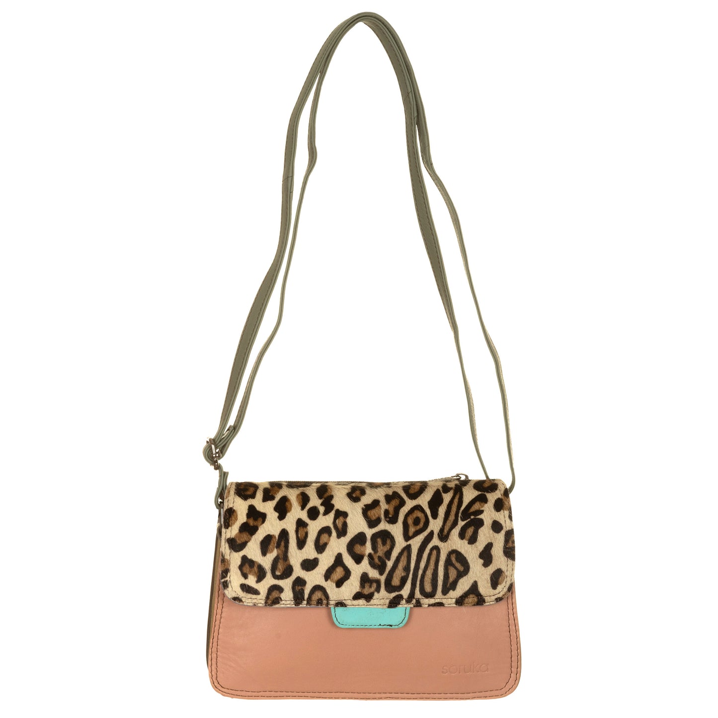 SORUKA Borsa Laia patella reversibile Rosa, maculato - Rosso, Glicine