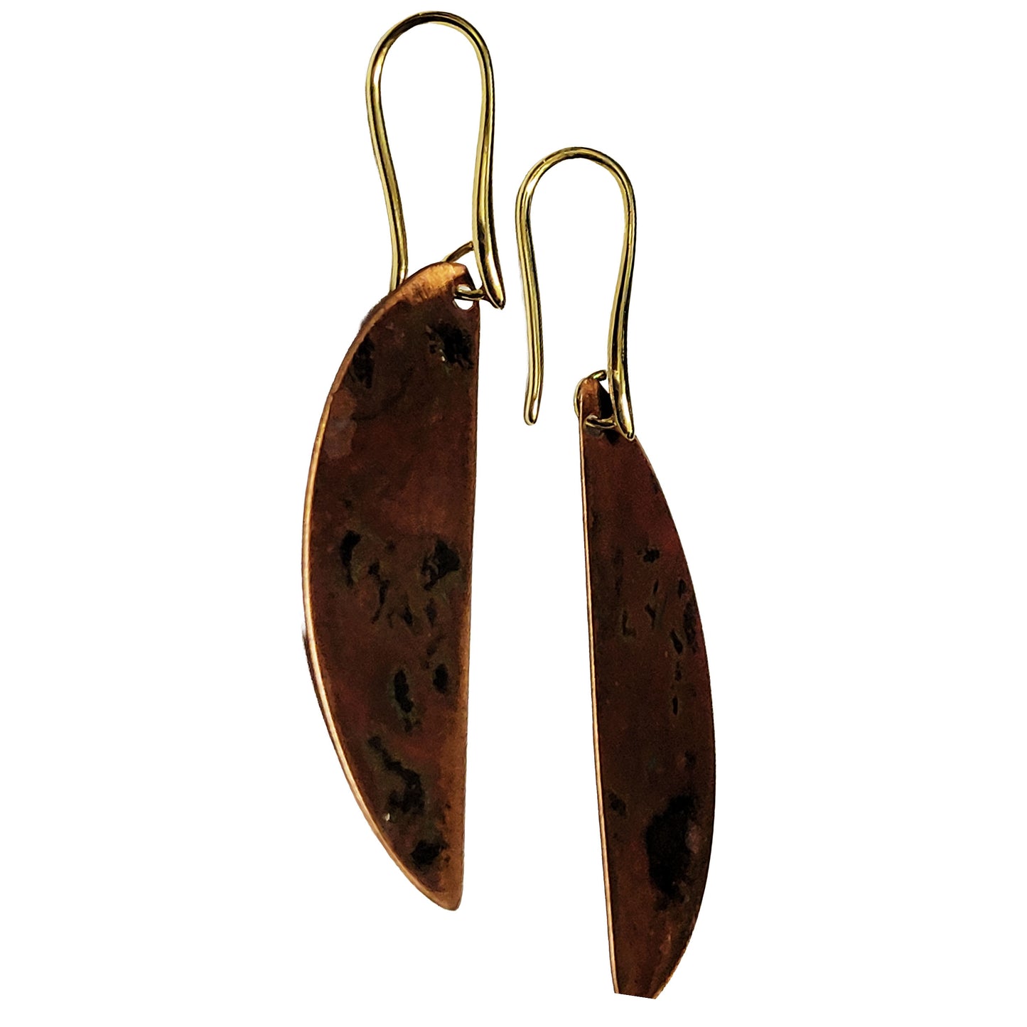 HOIKO Orecchini in rame e ottone foglia di Loto 01