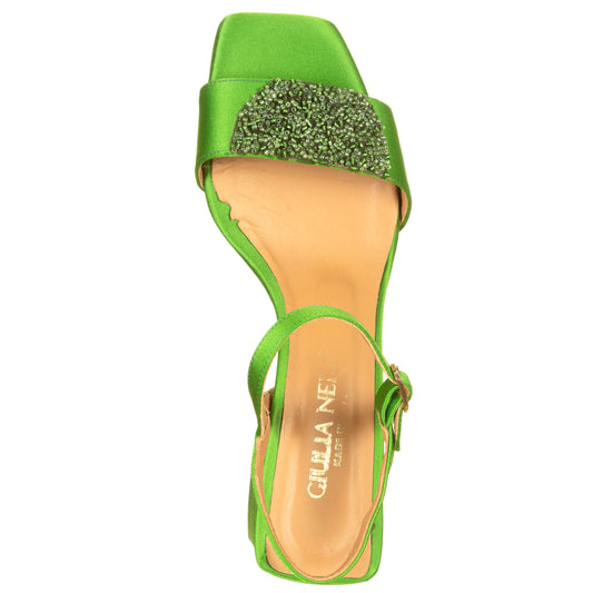 Sandali raso con perline