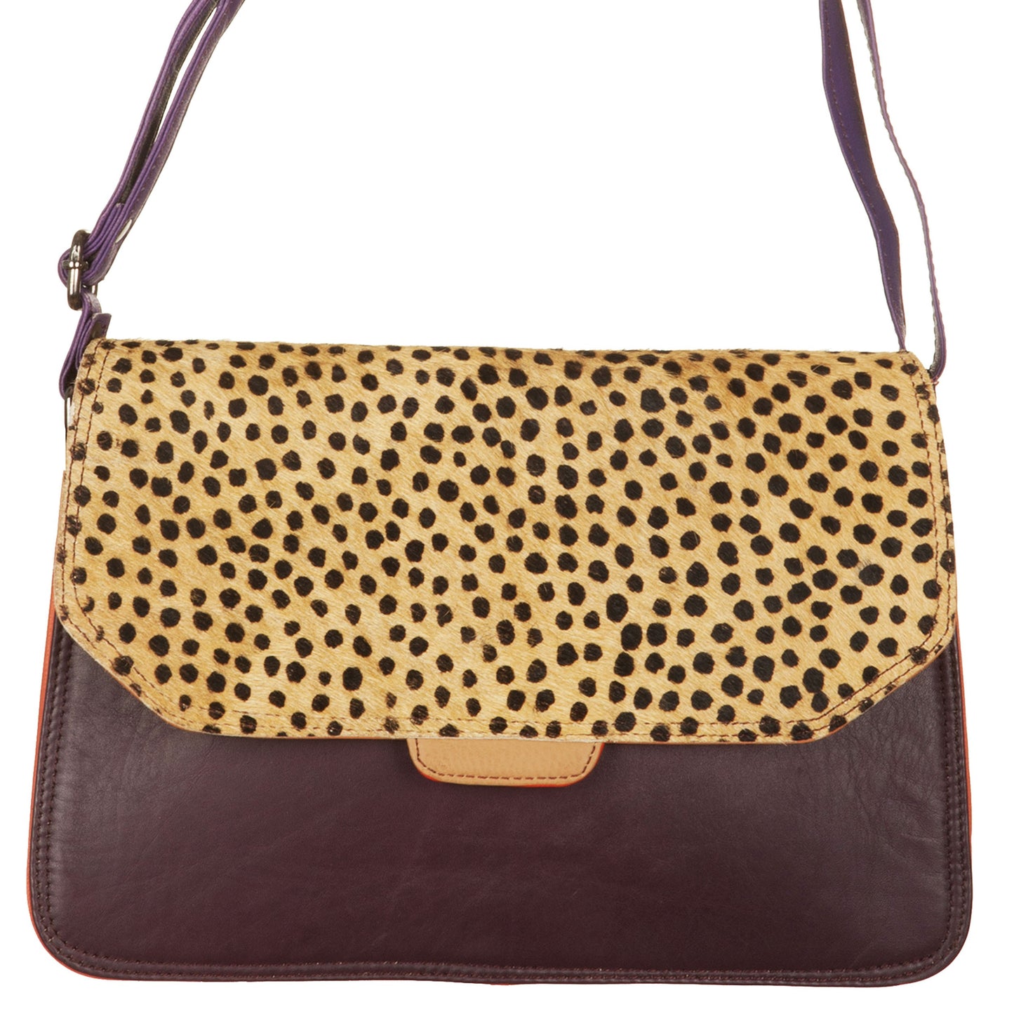 Borsa Martina pattina reversibile Bordò-Cuoio-Testa di Moro