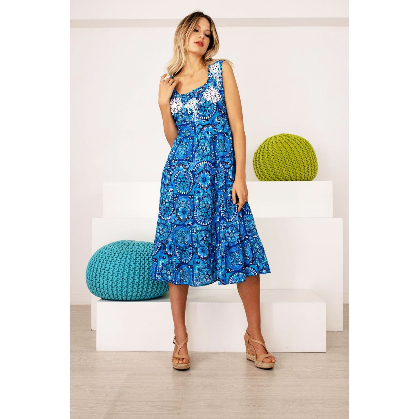 KARAKORUM - Abito a balze Fabiana-KARAKORUM-VIALESCARPE