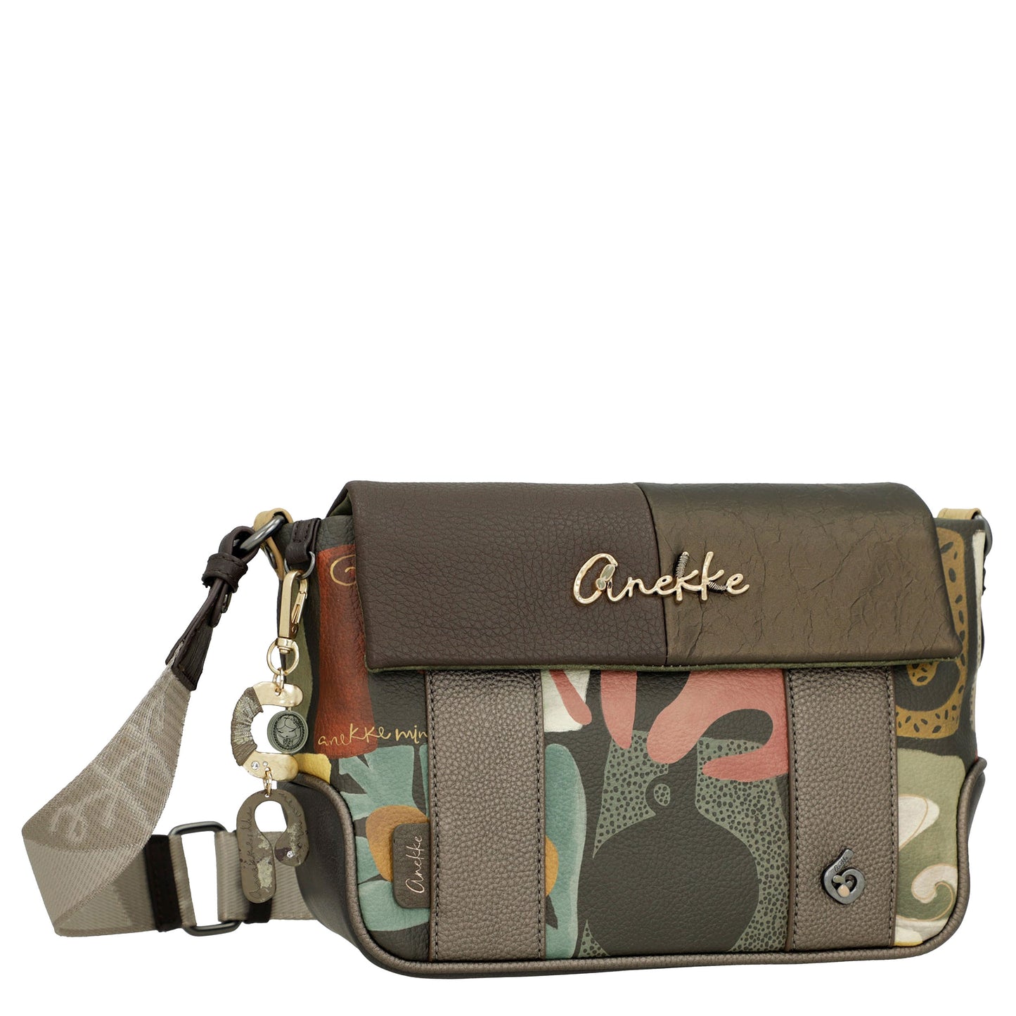 ANEKKE Borsa a tracolla con patta stampata Amphora