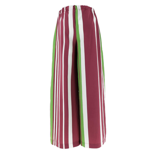Karakorum Pantaloni Sally Bordeaux a Righe
