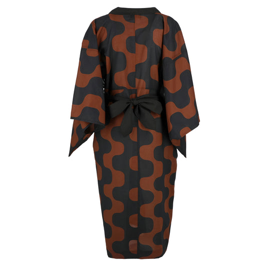 KARAKORUM Kimono JASMINE Neo e marrone-KARAKORUM-VIALESCARPE