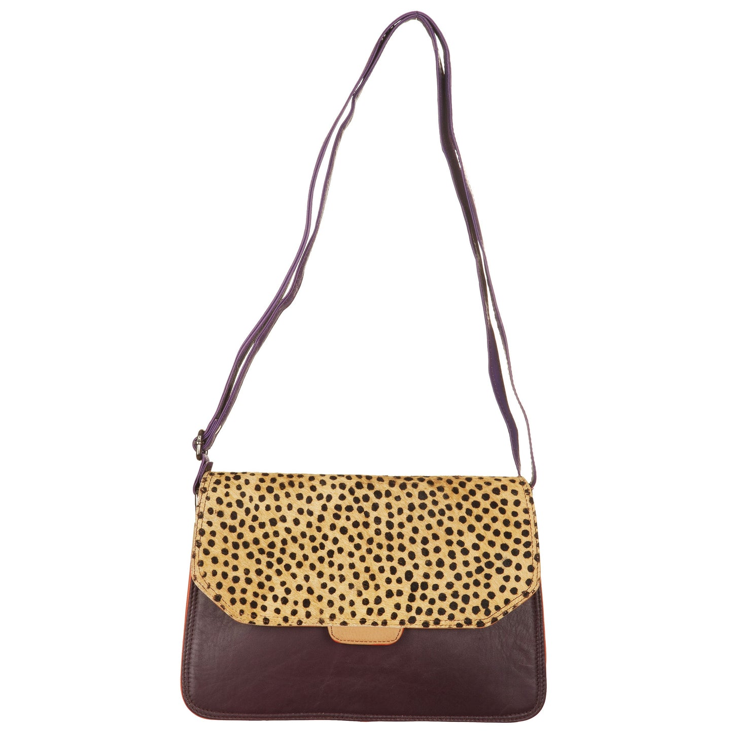 Borsa Martina pattina reversibile Bordò-Cuoio-Testa di Moro