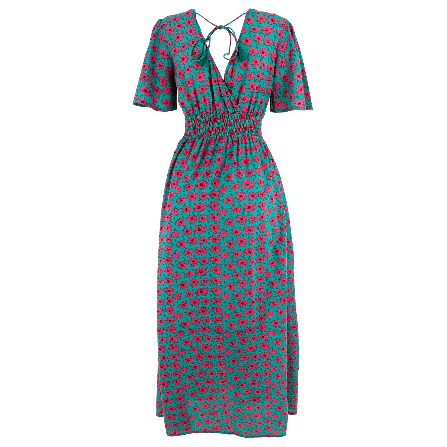 KARAKORUM Vestito Lungo COSIMA Fuxia e multi