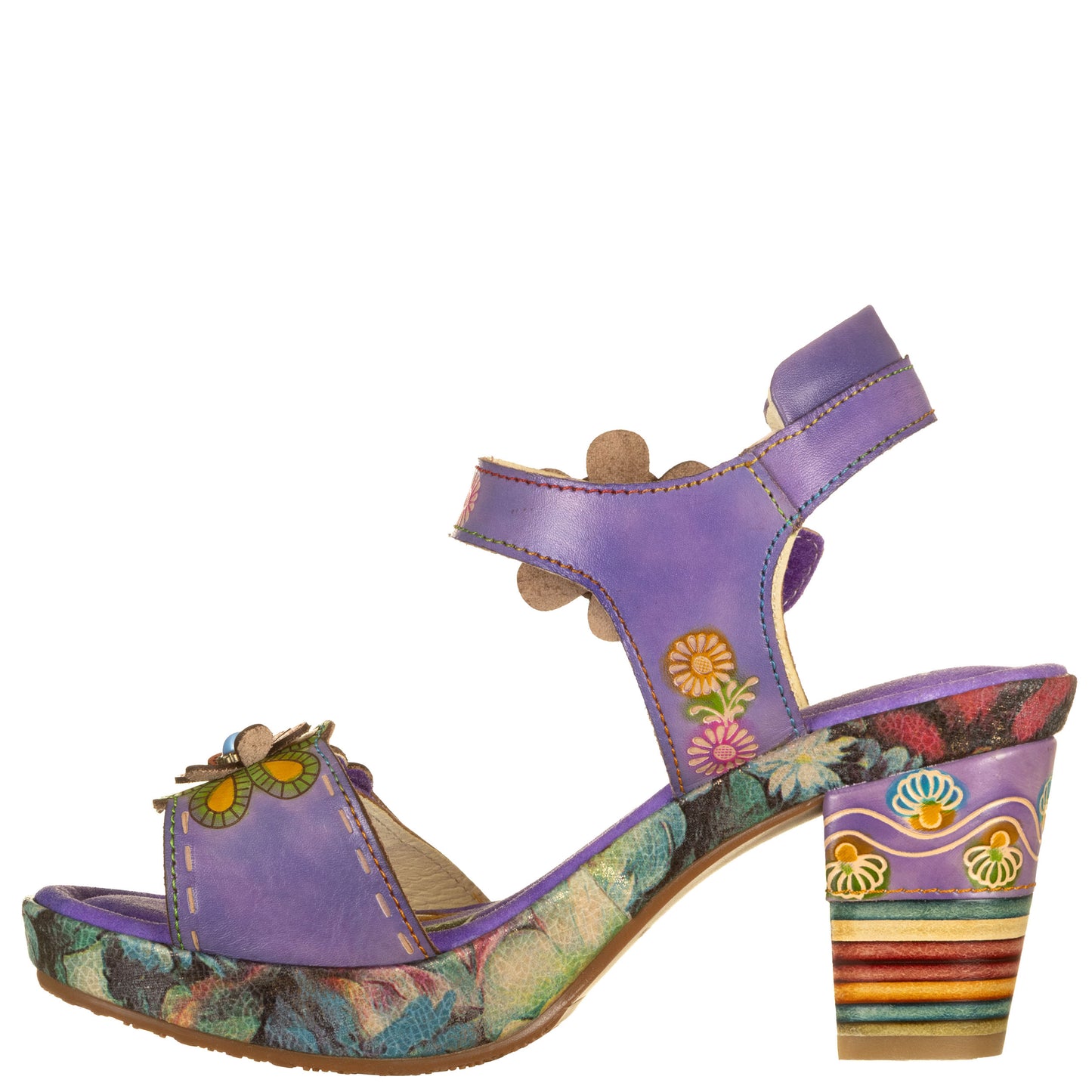 LAURA VITA - Sandali NELLAO tacco colorato, cinturini a strappo