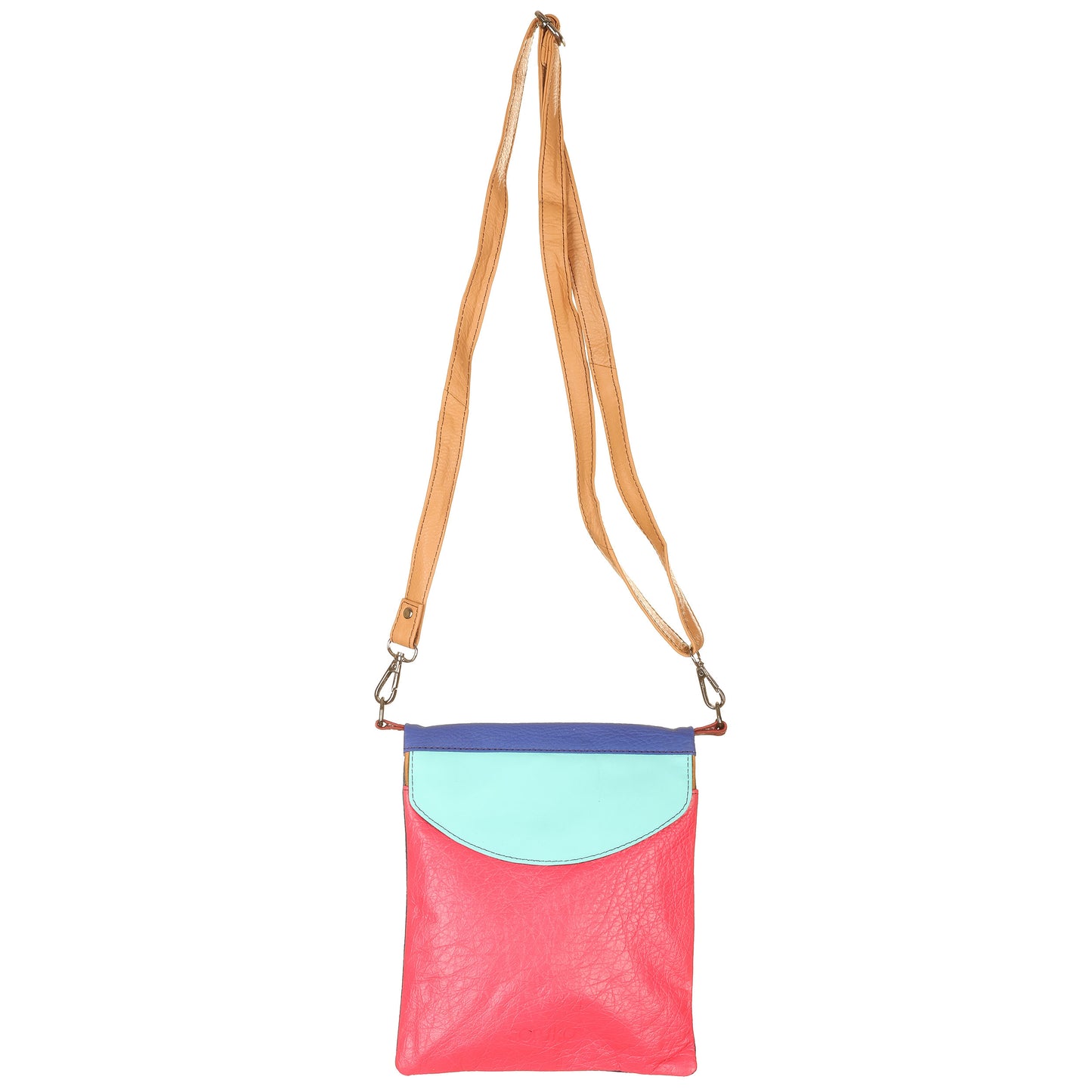SORUKA Borsa Robin 4 facciate Rosso-Blu-Turchese-Maculato