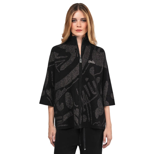 ANEKKE - Cardigan nero e argento-ANEKKE-VIALESCARPE
