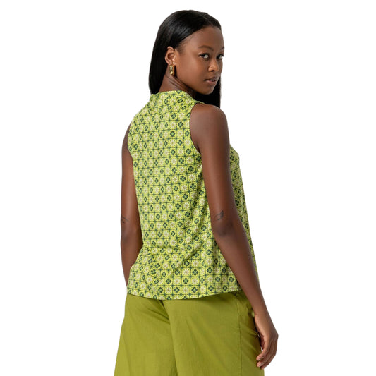 SURKANA Top Lungo con Scollo a V Verde