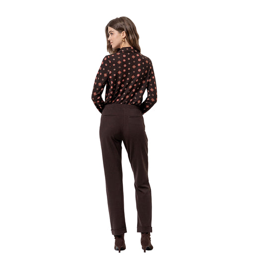 SURKANA Pantalone Chino in Maglia Cioccolato-SURKANA-VIALESCARPE