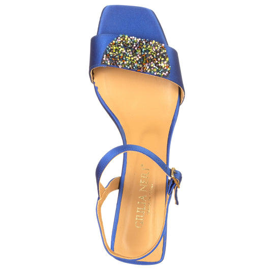 Sandali raso con perline