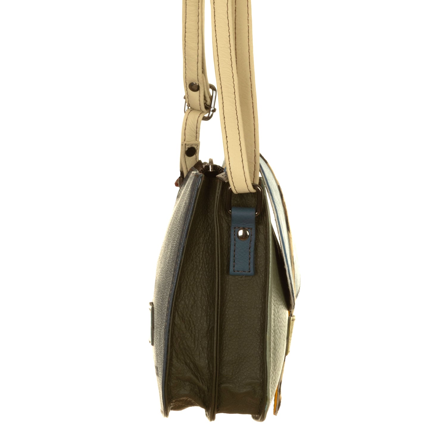 Borsa ALBA reversibile Grigio, Ottanio, Maculato-Blu, Giraffa, Giallo