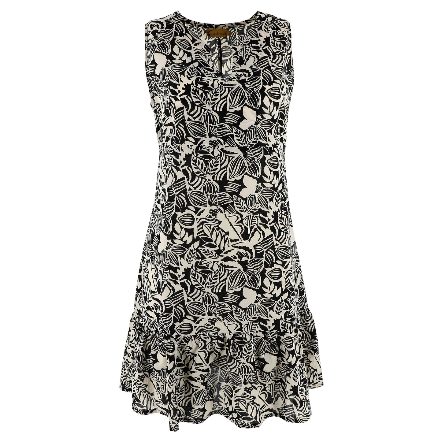 KARAKORUM Vestito Corto ARCADIA Nero e bianco