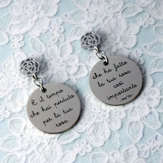 MAT TEA - Orecchini PICCOLO PRINCIPE - “Rosa del Piccolo Principe”-MAD TEA-VIALESCARPE