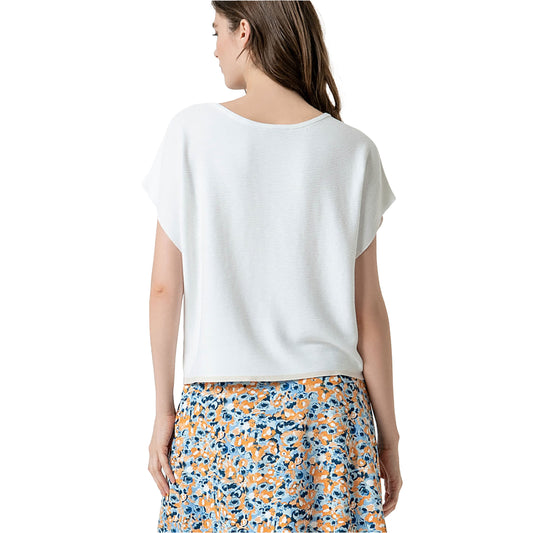 SURKANA - Pullover manica corta in maglia tinta unita-SURKANA-VIALESCARPE