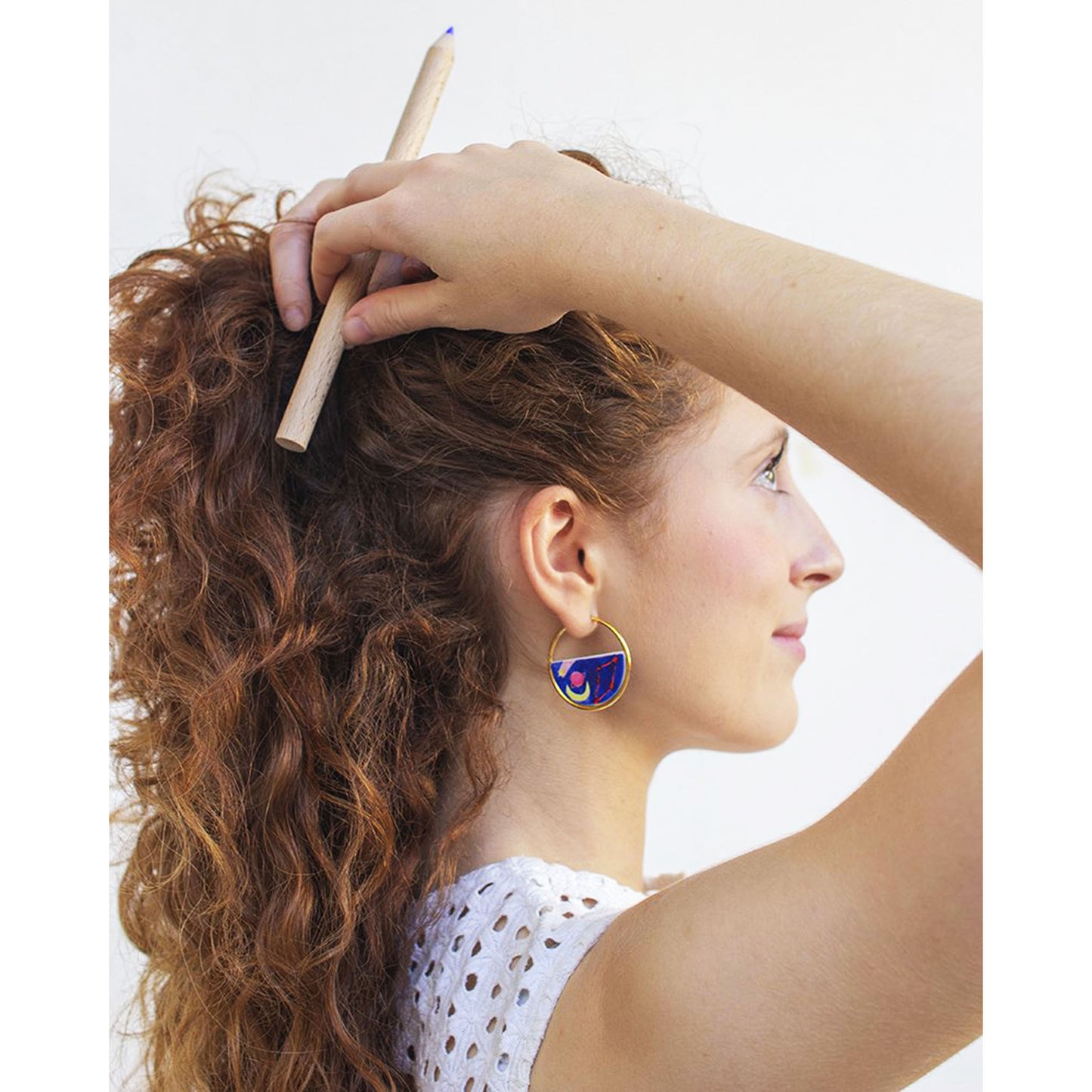 Orecchini pendenti mezzaluna Chica occhiali-MANITAS DE PLATA-VIALESCARPE