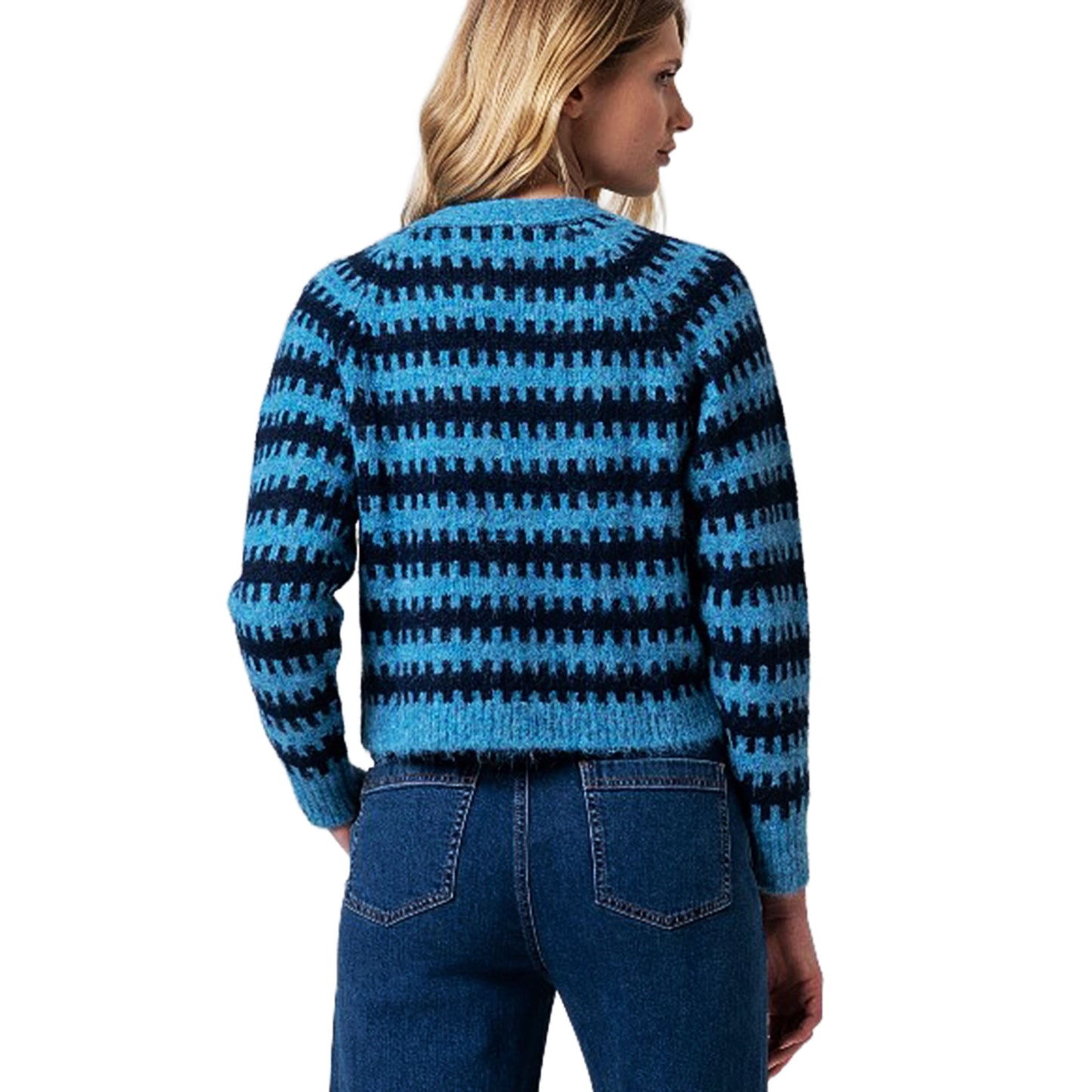 SURKANA - Cardigan corto a maglia grossa bicolore-SURKANA-VIALESCARPE