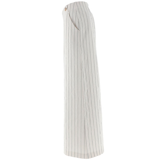 KARAKORUM - Pantaloni Karakorum Gong larghi bianco-KARAKORUM-VIALESCARPE