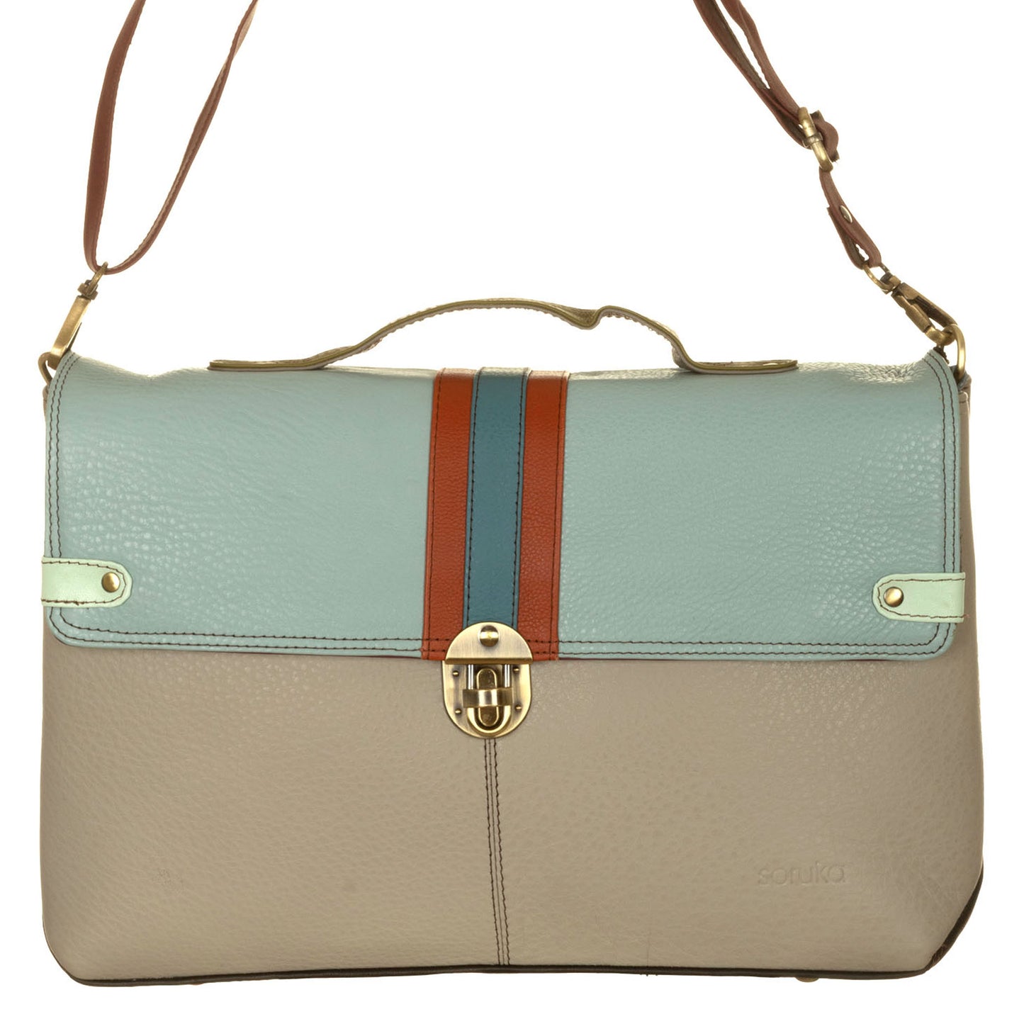 SORUKA Borsa ORLEANS premium Grigio, Azzurro, Multi