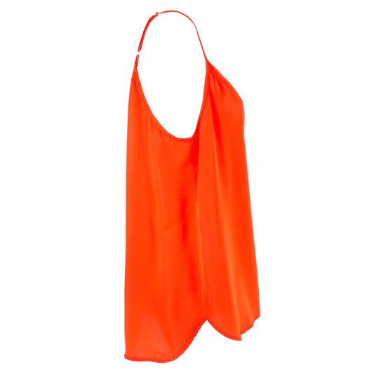 Top Donna KARAKORUM Kaia in Raso Arancio con Spalline Regolabili.-KARAKORUM-VIALESCARPE