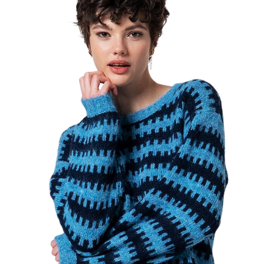 SURKANA - Maglione a maglia grossa bicolore-SURKANA-VIALESCARPE