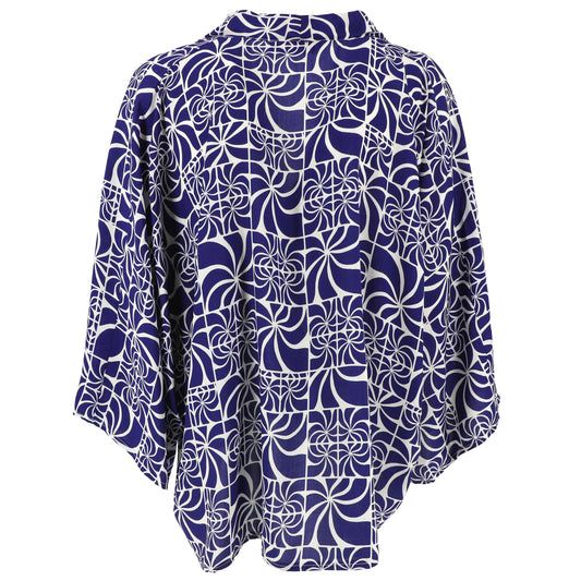 KARAKORUM Blusa SUSY Bianco e Blu-KARAKORUM-VIALESCARPE