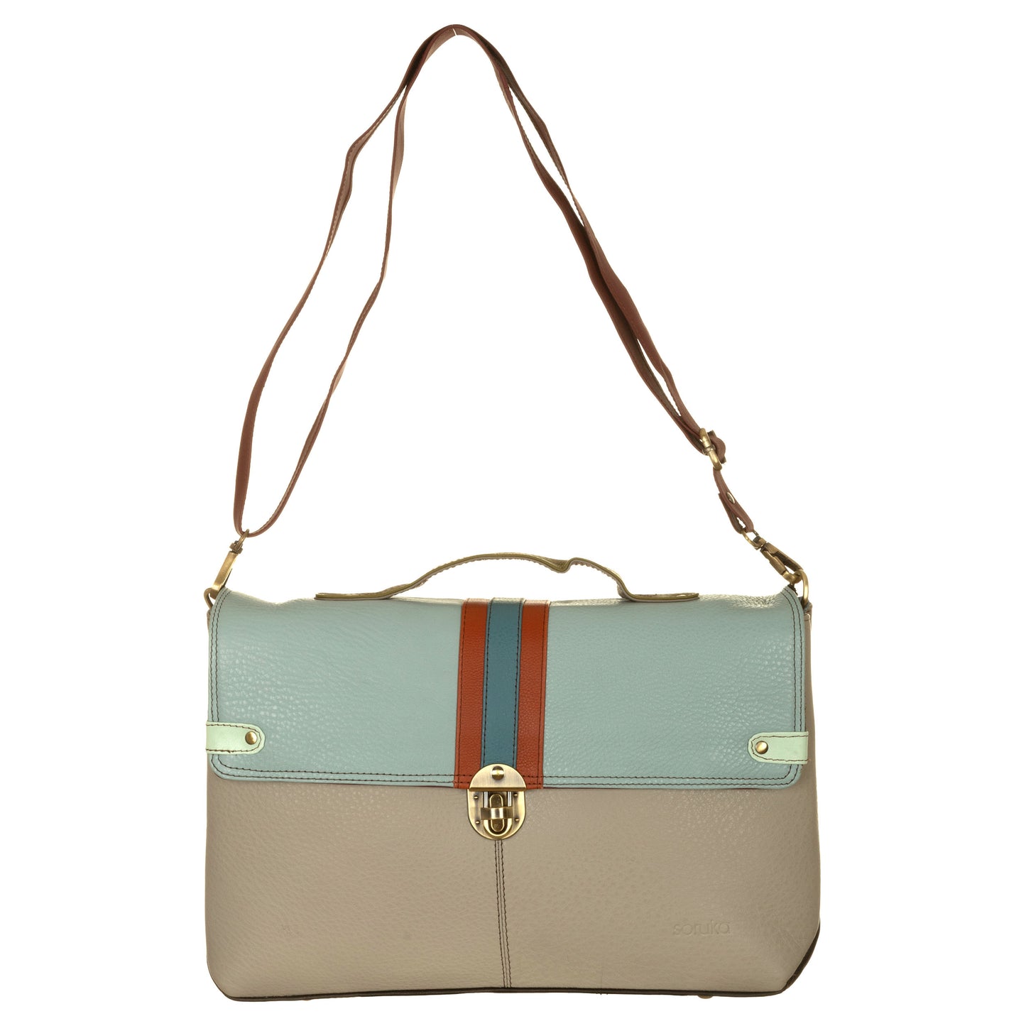 SORUKA Borsa ORLEANS premium Grigio, Azzurro, Multi