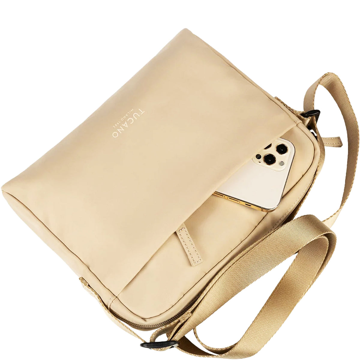 TUCANO - Borsa Spilla Orizzontale Beige