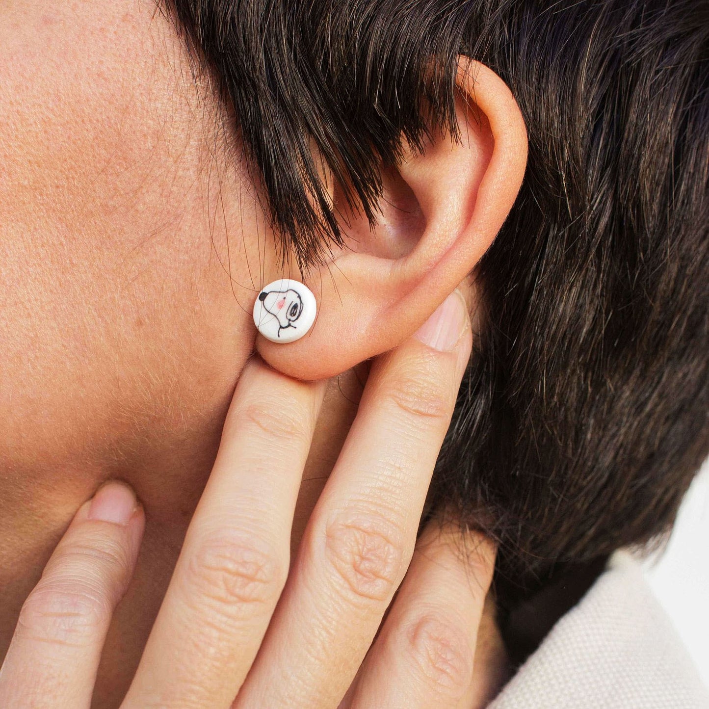 Mini-Orecchini a lobo Cappuccetto Rosso-MANITAS DE PLATA-VIALESCARPE