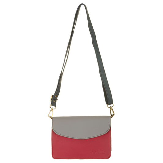 SORUKA Borsa Margot liscia basic Shoking, Grigio, Fango