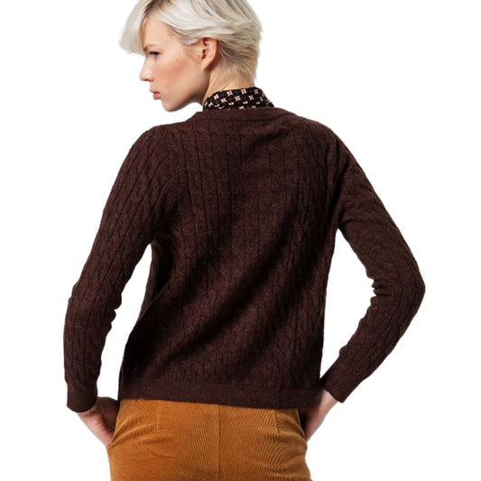 SURKANA - Cardigan corto e aderente con trecce-SURKANA-VIALESCARPE