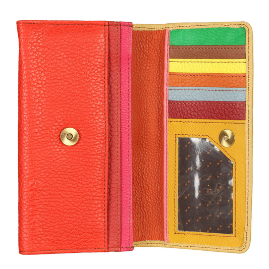 SORUKA Portafogli Euna liscio Rosso-Senape-Teal-SORUKA-VIALESCARPE