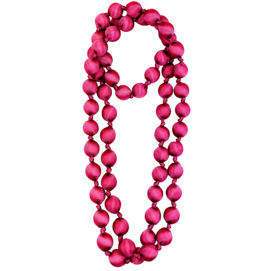 LOOM - Collana Doan Mega Nodi Seta Porpora-LOOM-VIALESCARPE