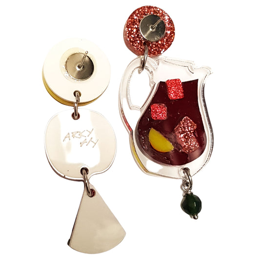 Orecchini asimmetrici Sangria-ARKYFLY-VIALESCARPE