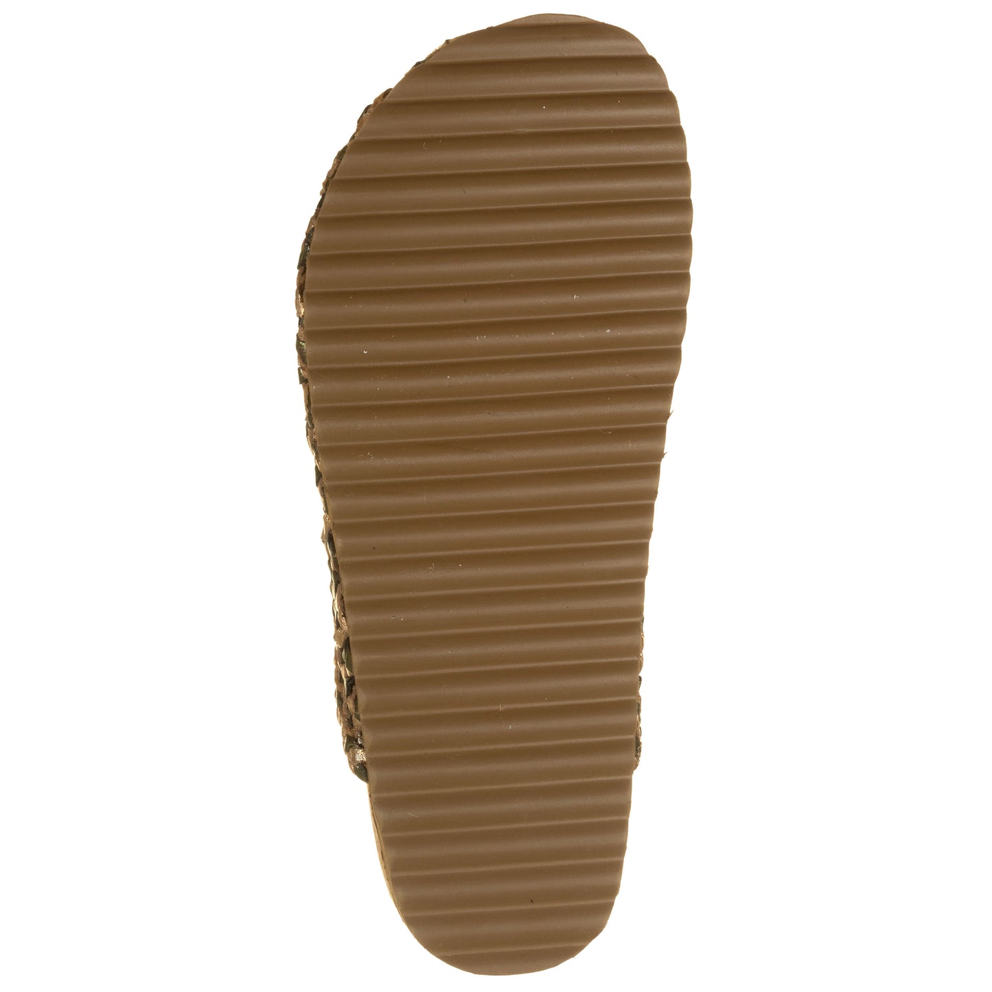 Sabot in laminato intrecciato, con nappina