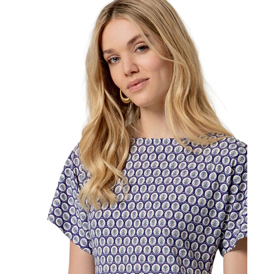 SURKANA Vestito corto stampato Blu e Azzurro